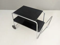 Pamono Bauhaus Tubular Steel Serving Cart by Robert Slezák, 1930s><noscript><img width=