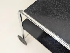 Pamono Bauhaus Tubular Steel Serving Cart by Robert Slezák, 1930s><noscript><img width=