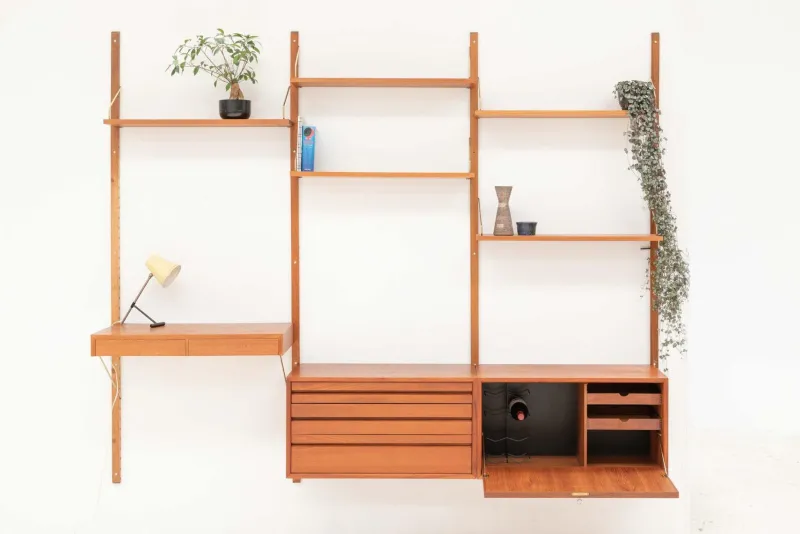Pamono 3-Bay Wall Unit by Poul Cadovius> Shelves & Wall Units