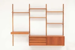 Pamono 3-Bay Wall Unit by Poul Cadovius><noscript><img width=