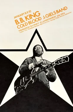 Pamono B.B. King Concert Poster for the Boston Tea Party, Boston, 1970s> Posters|Wall Decor