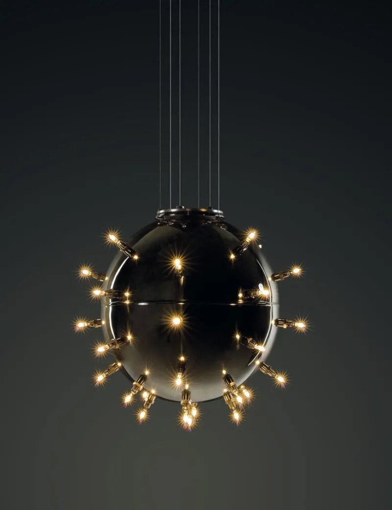 Pamono Be Mine 33 Pendant Lamp in Polished Stainless Steel by Barberini & Gunnell> Ceiling Lights