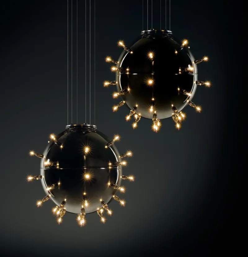 Pamono Be Mine 33 Pendant Lamp in Polished Stainless Steel by Barberini & Gunnell> Ceiling Lights
