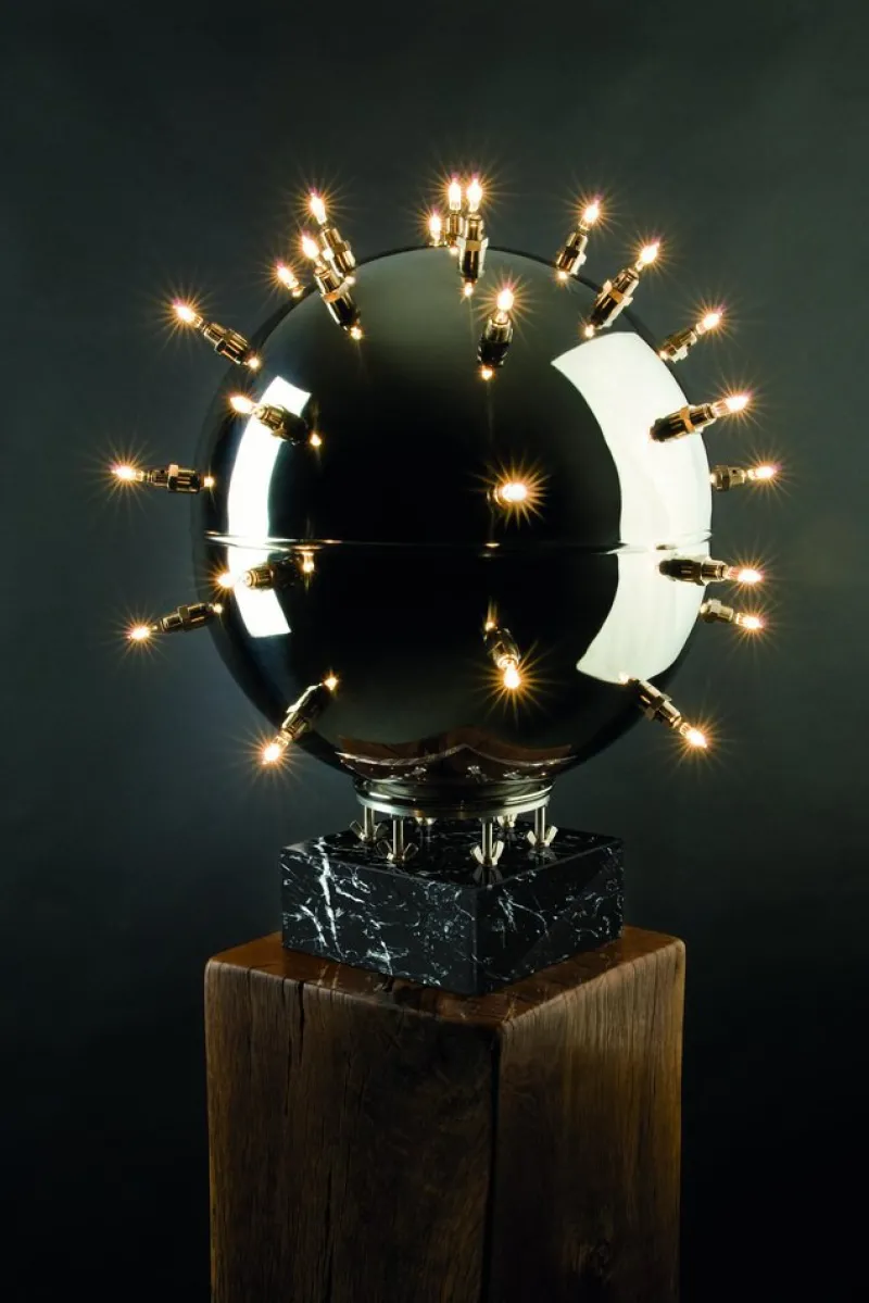 Pamono Be Mine 33 Table Lamp in Mirror Polished Stainless Steel by Barberini & Gunnell> Table Lamps