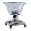Pamono Beaded Silver and Cut Glass Salt Shaker> Salt & Pepper Shakers