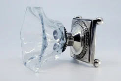 Pamono Beaded Silver and Cut Glass Salt Shaker><noscript><img width=