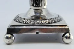 Pamono Beaded Silver and Cut Glass Salt Shaker><noscript><img width=