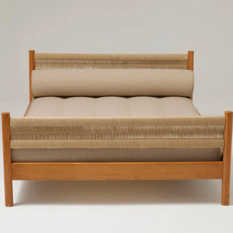 Pamono Bed attributed to Charlotte Perriand for Meribel, 1950s> Beds & Bedroom Sets