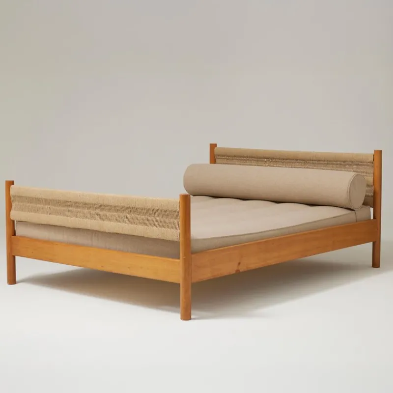 Pamono Bed attributed to Charlotte Perriand for Meribel, 1950s> Beds & Bedroom Sets