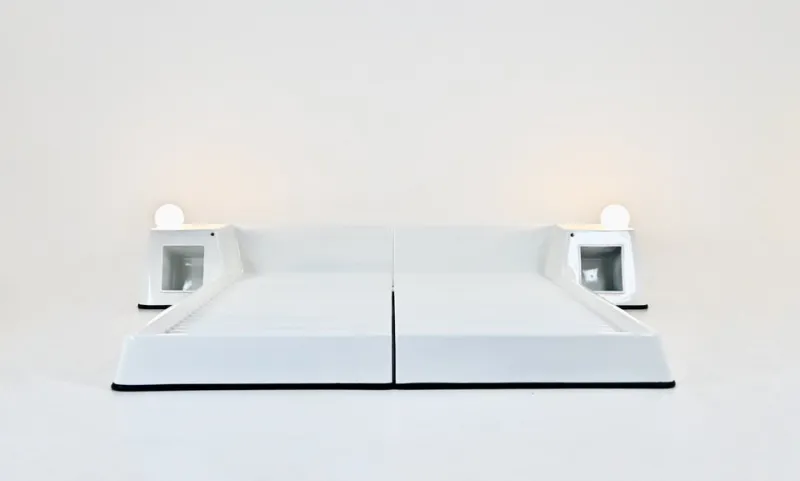 Pamono Bed attributed to Marc Held for Prisunic, 1970s> Beds & Bedroom Sets