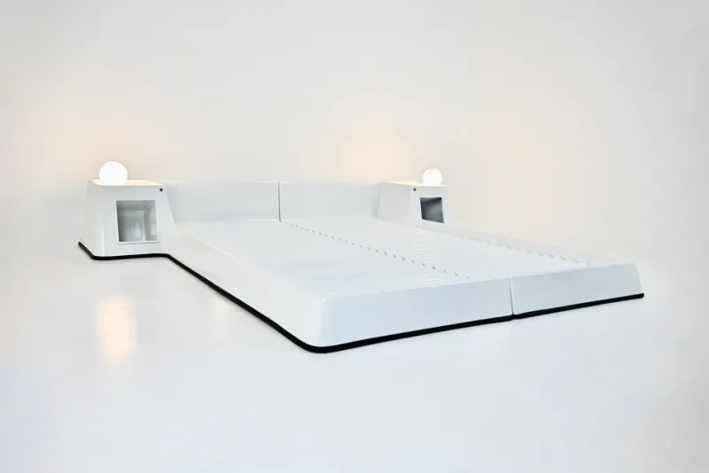 Pamono Bed attributed to Marc Held for Prisunic, 1970s> Beds & Bedroom Sets