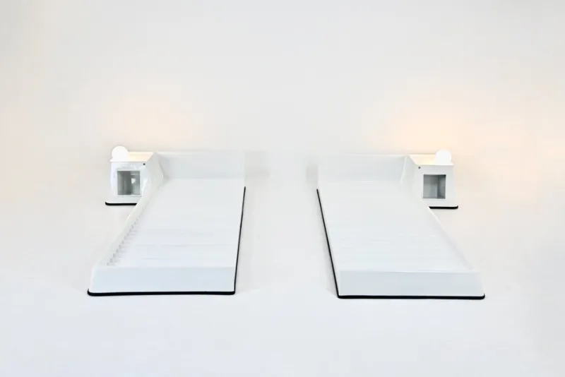Pamono Bed attributed to Marc Held for Prisunic, 1970s> Beds & Bedroom Sets