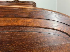 Online Pamono Bed Frame Antique French Oak Ornate Double Bed Carved Floral Detail Lot 4097