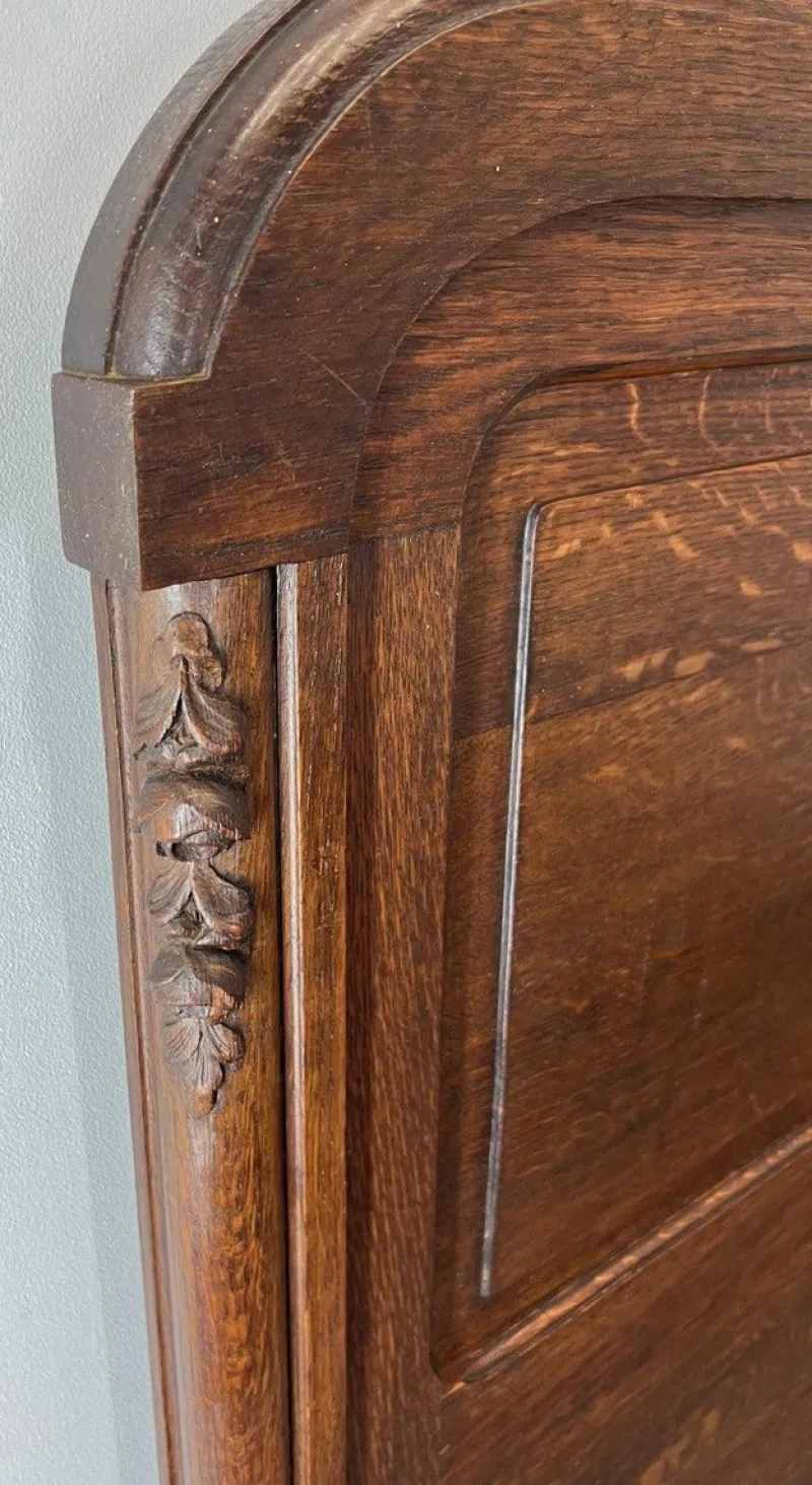Online Pamono Bed Frame Antique French Oak Ornate Double Bed Carved Floral Detail Lot 4097