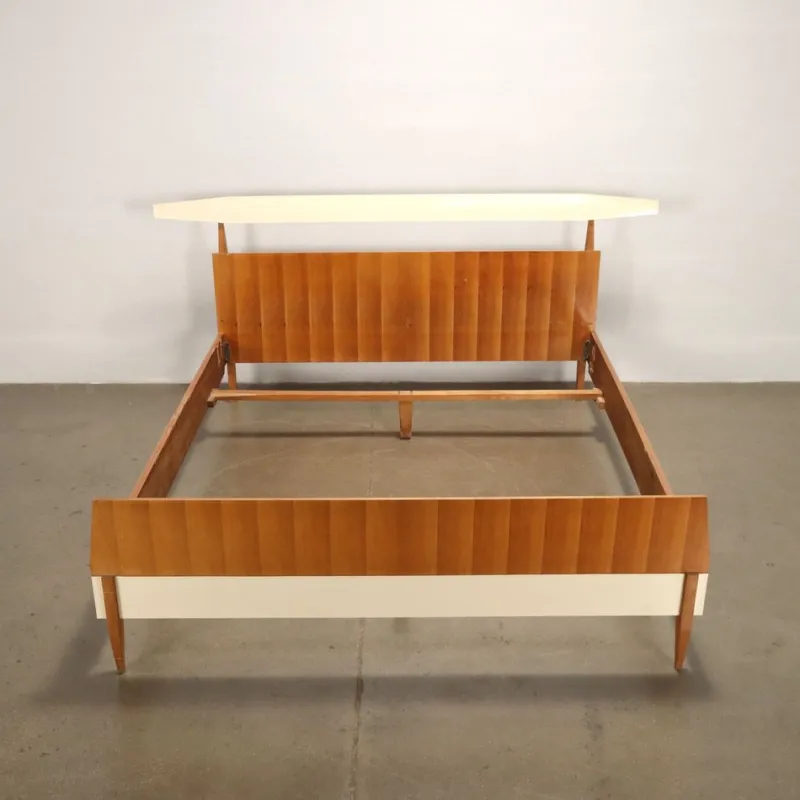 Pamono Bed Frame in Laminate & Mahagony, 1960s> Beds & Bedroom Sets