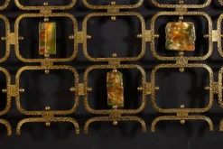 Pamono Bed with Brass Details by Osvaldo Borsani & Arnaldo Pomodoro, 1950s> Beds & Bedroom Sets