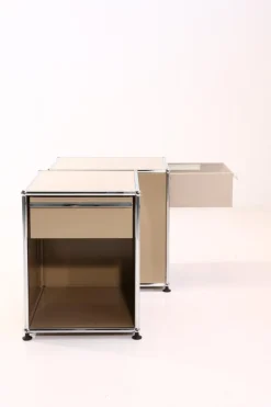 Pamono Bedside Tables by Fritz Haller & Paul Schärer for USM Haller, 2025, Set of 2><noscript><img width=