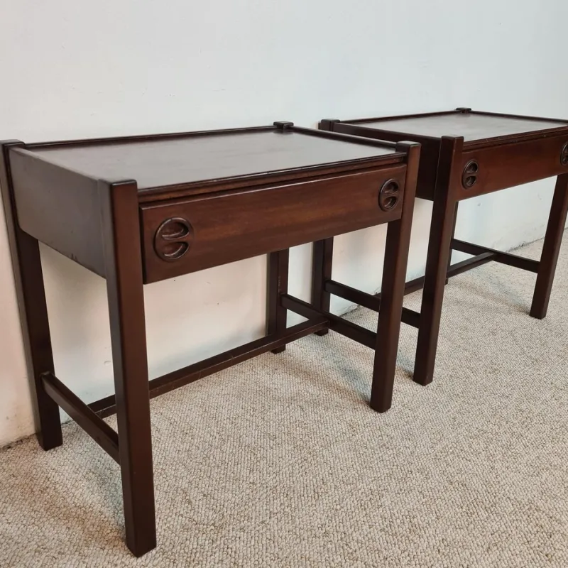 Best Pamono Bedside Tables by Jacques Hauville, 1960s, Set of 2