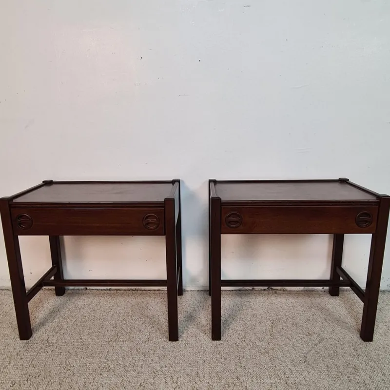 Best Pamono Bedside Tables by Jacques Hauville, 1960s, Set of 2
