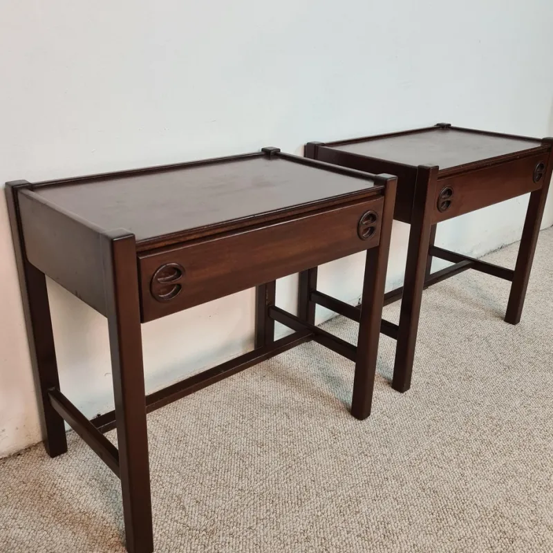 Best Pamono Bedside Tables by Jacques Hauville, 1960s, Set of 2
