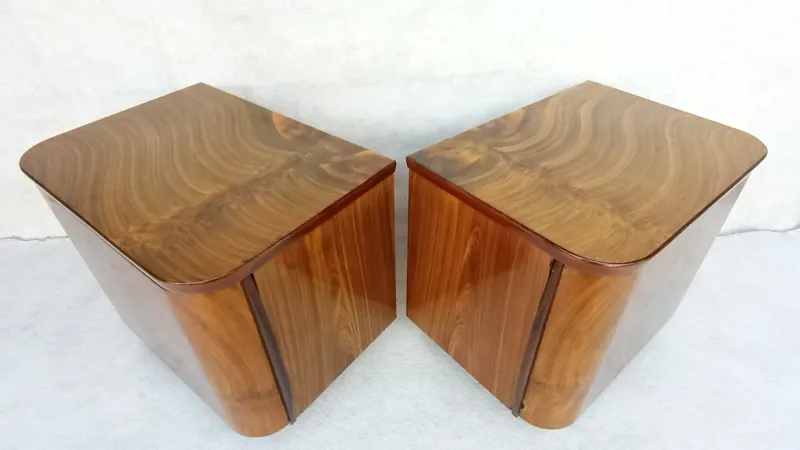 Pamono Bedside Tables by Jindřich Halabala for Up Závody, 1960s, Set of 2> Nightstands