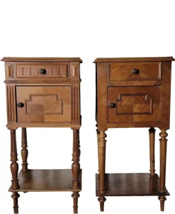 Pamono Bedside Tables in Walnut, Set of 2> Nightstands