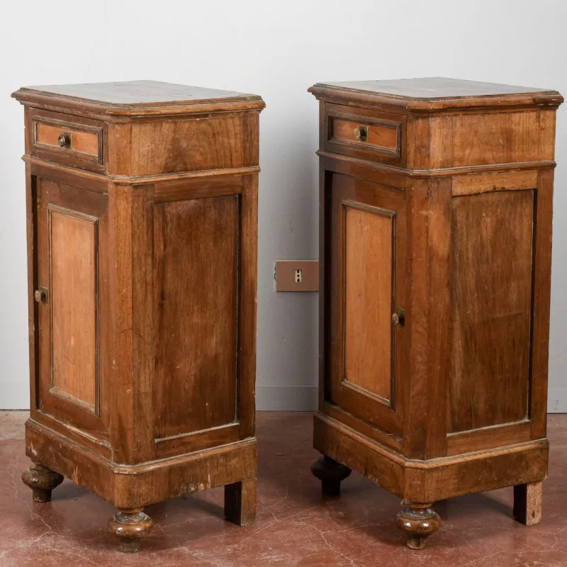 Pamono Bedside Tables, Late 19th Century, Set of 2> Nightstands