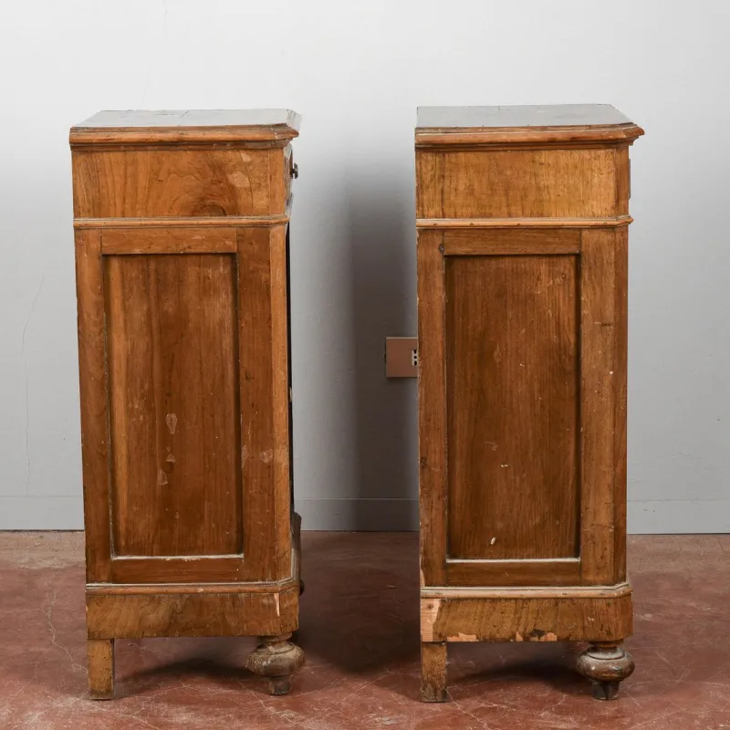 Pamono Bedside Tables, Late 19th Century, Set of 2> Nightstands