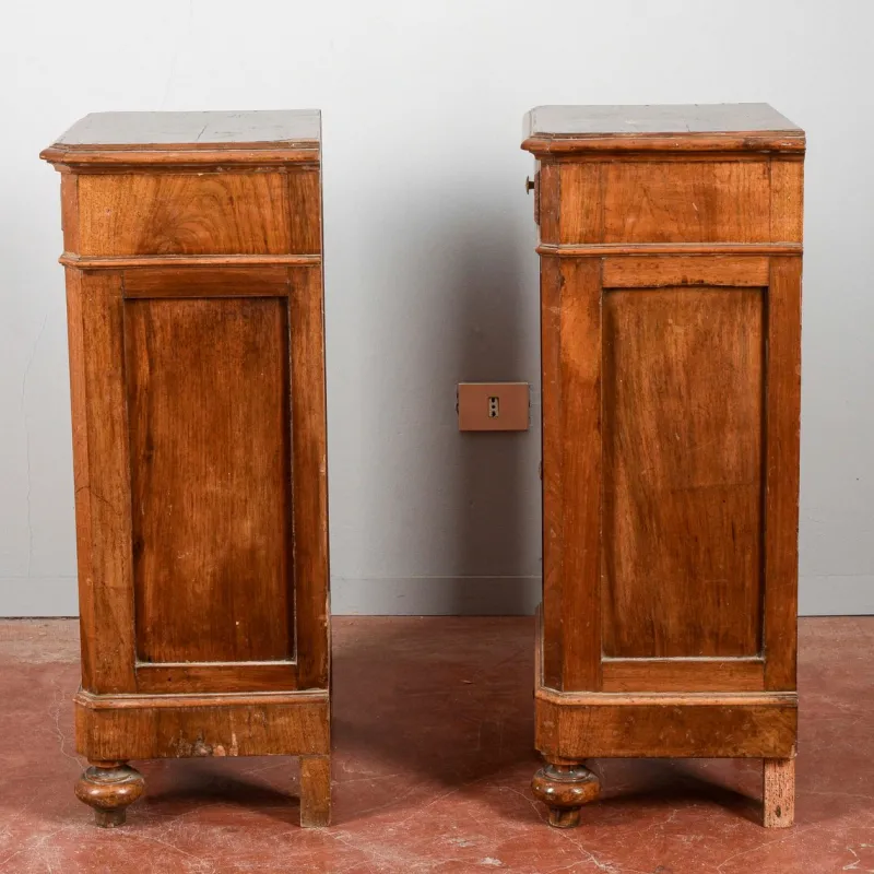 Pamono Bedside Tables, Late 19th Century, Set of 2> Nightstands