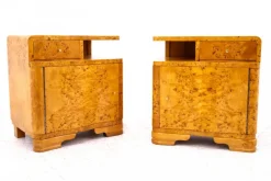 Pamono Bedside Tables, Poland, 1940s, Set of 2> Nightstands