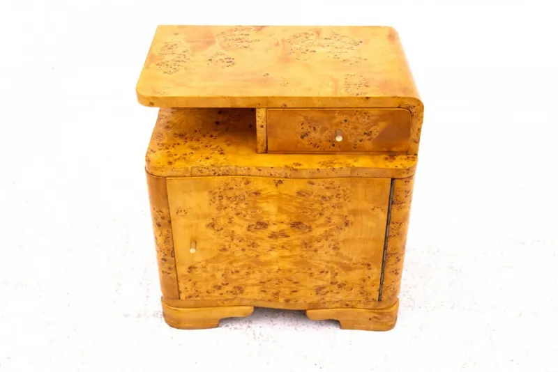Pamono Bedside Tables, Poland, 1940s, Set of 2> Nightstands