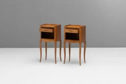 Pamono Bedside Tables, 1930s, Set of 2> Nightstands