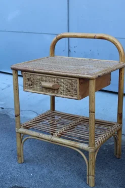 Pamono Bedside Tables with Drawer and Shelf, 1950s, Set of 2><noscript><img width=