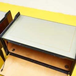 Hot Pamono Bedside Tables with Glass Top, 1950s, Set of 2