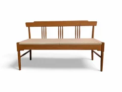 Pamono Beech Bench with Fabric Seat, Italy, 1950s> Benches