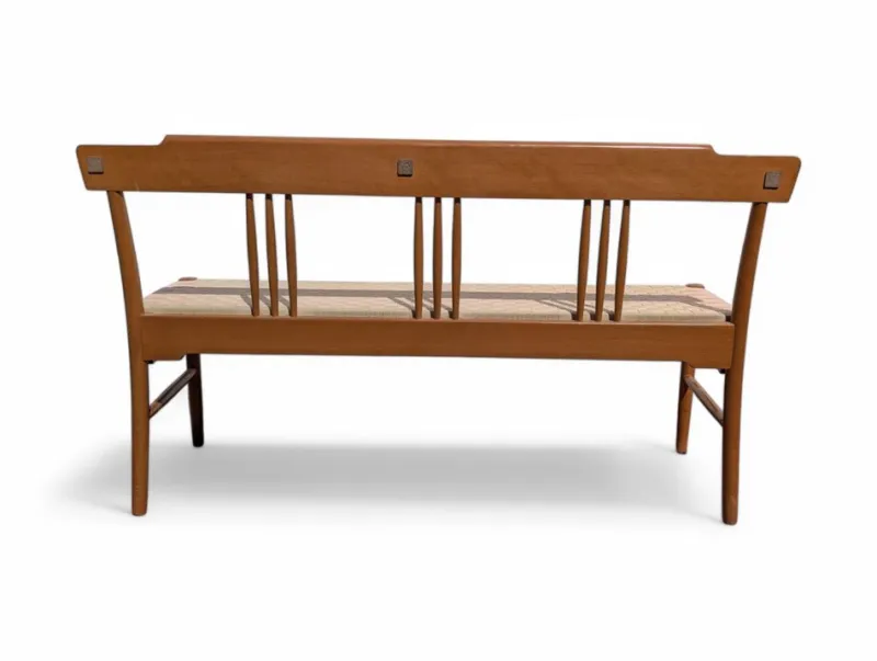 Pamono Beech Bench with Fabric Seat, Italy, 1950s> Benches