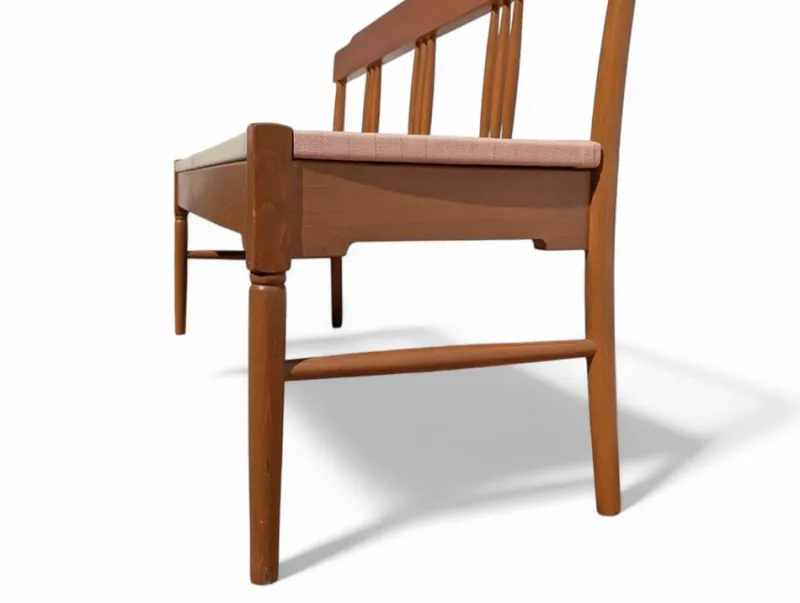 Pamono Beech Bench with Fabric Seat, Italy, 1950s> Benches