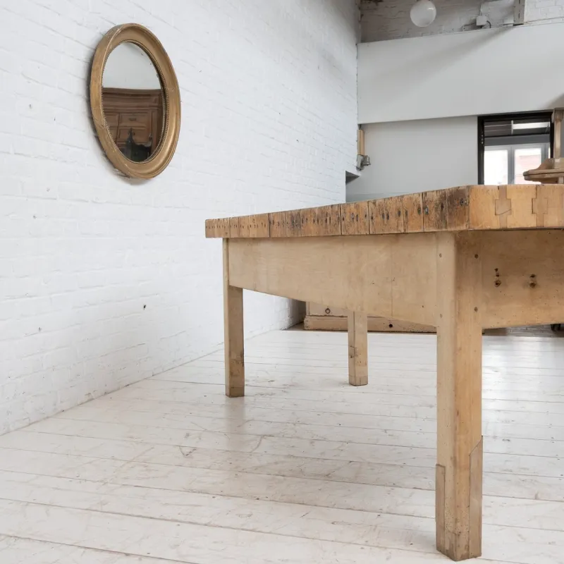 Pamono Beech Butcher's Block, 1930s