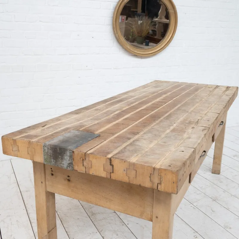 Pamono Beech Butcher's Block, 1930s