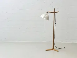 Best Pamono Beech Floor Lamp attributed to Temde Leuchten, 1960s