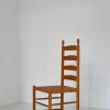 Pamono Beech Shaker Chair with Leather Seat by Kaare Klint, Denmark, 1960s> Side Chairs & Dining Chairs