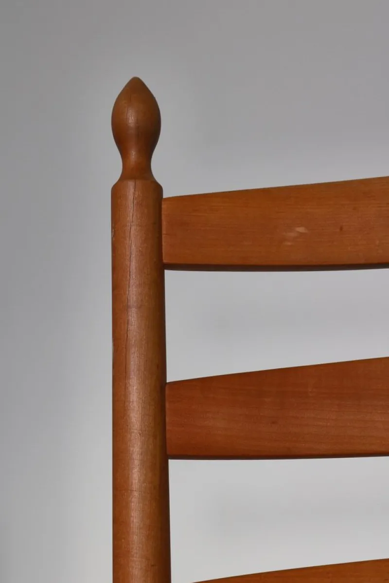 Pamono Beech Shaker Chair with Leather Seat by Kaare Klint, Denmark, 1960s> Side Chairs & Dining Chairs