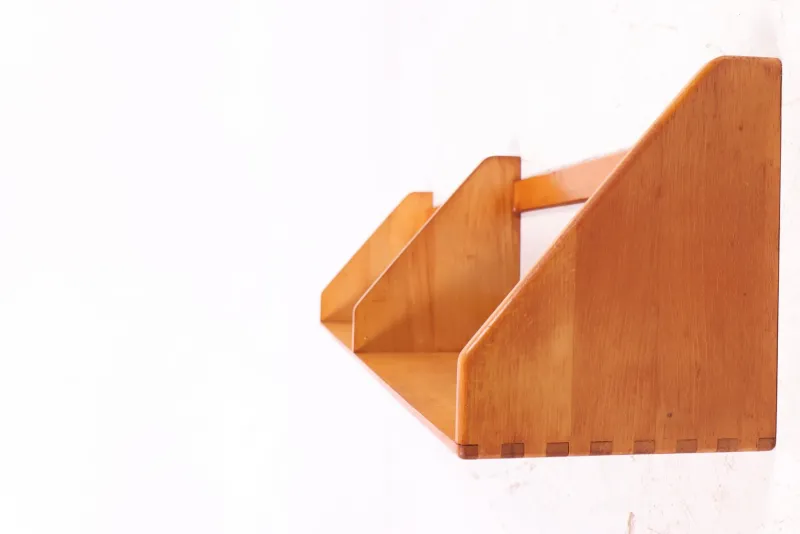 Pamono Beech Wall Shelves by Hans J. Wegner for Ry Møbler, 1950s, Set of 5