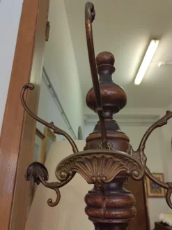 Sale Pamono Beech Wood Coat Rack with Brass Hooks and Carved Foot by Michael Thonet