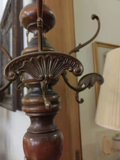 Sale Pamono Beech Wood Coat Rack with Brass Hooks and Carved Foot by Michael Thonet