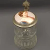 Pamono Beer Mug in Glass with Hand-Painted Lid, 1900s-1920s> Glassware