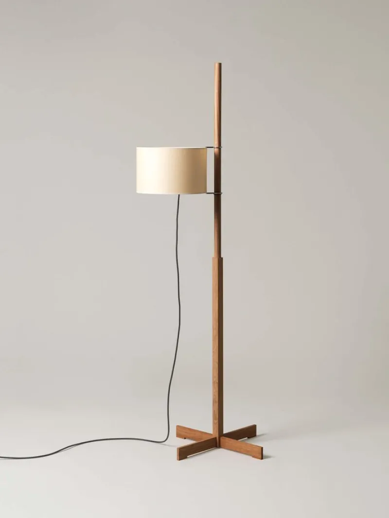 Outlet Pamono Beige and Oak Tmm Floor Lamp by Miguel Milá