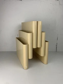 Pamono Beige Magazine Rack by Giotto Stoppino for Kartell, Italy, 1970s><noscript><img width=