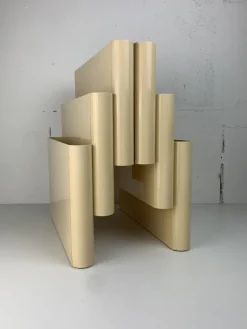 Pamono Beige Magazine Rack by Giotto Stoppino for Kartell, Italy, 1970s><noscript><img width=