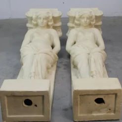Pamono Belgian Art Deco Caryatids by Artus Guerin, Set of 2><noscript><img width=